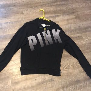 PINK half zipper long sleeve shirt